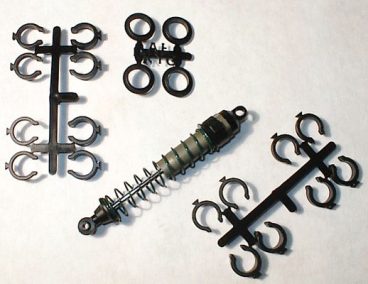 RPM Lower Spring Cups For RC Shocks - Fits HPI Savage, Savage-X, Losi, Traxxas, Blue, Set Of 4