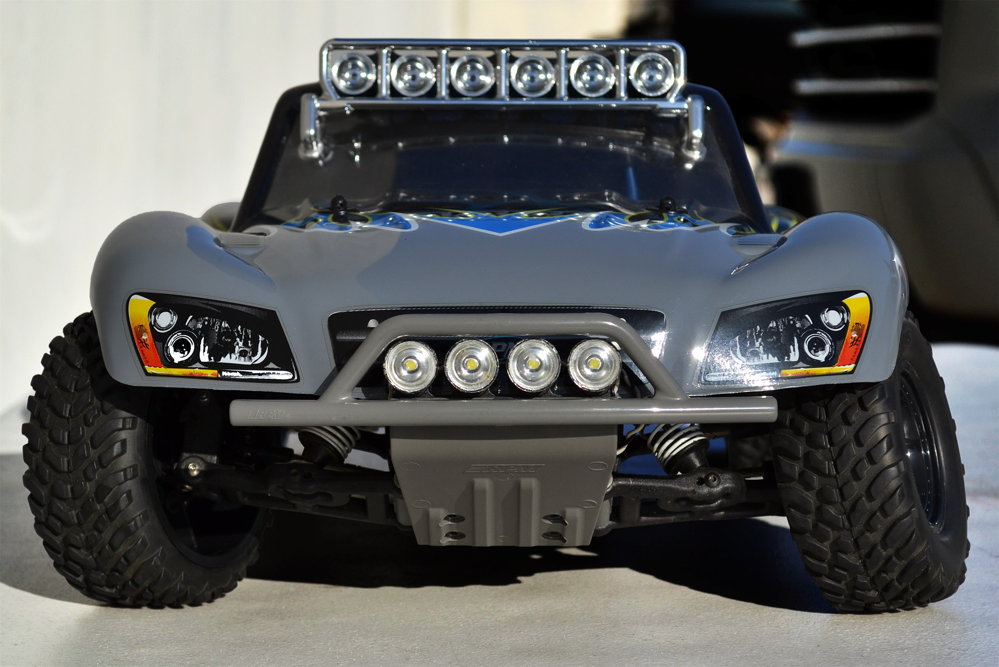 Gray Front Bumper & Skid Plate for the Traxxas Slash 2wd or 4x4