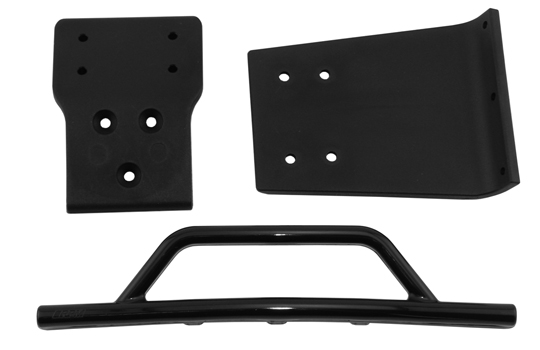 Black Front Bumper & Skid Plate for the Traxxas Slash 4x4